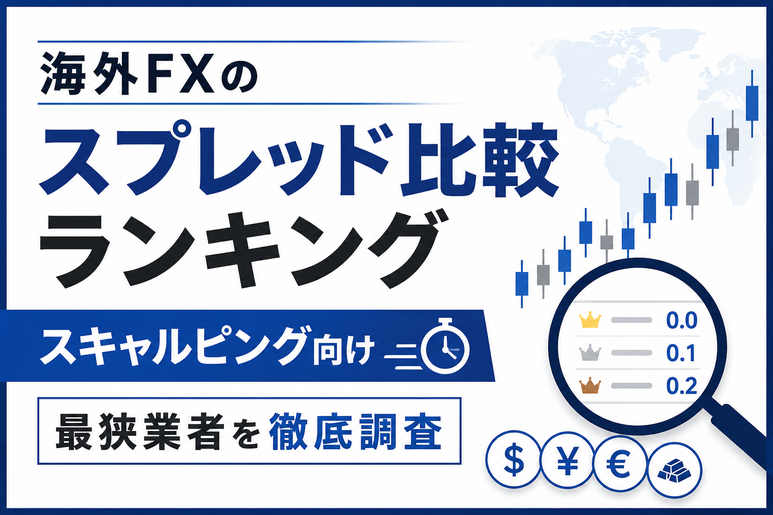 海外FXのスプレッド比較ランキング｜スキャルピング向け最狭業者を徹底調査