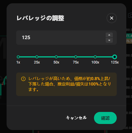 kucoinのレバレッジ調整